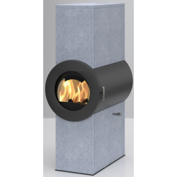 Plieninė krosnelė Thorma Dynamic Serpentino, juoda, 6 - 12 KW