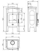 Plieninė krosnelė Thorma Torino, pilka, 3.5 - 10.5 kW