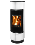 Plieninė krosnelė Thorma Atika Ceramic Plus, balta keramika