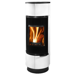 Plieninė krosnelė Thorma Atika Ceramic Plus, balta keramika