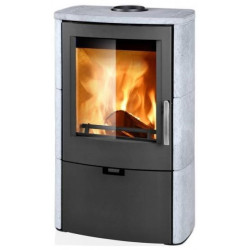 Plieninė krosnelė Thorma Falun Serpentino, juoda, 4 - 12 kW