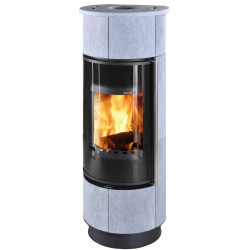 Plieninė krosnelė Thorma Atika Serpentino Extra, juoda