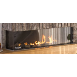 Dujinis židinys Akos Uranus XL, 12 kW, su kampiniu stiklu