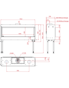 Dujinis židinys Akos Uranus XL, 12 kW, su kampiniu stiklu