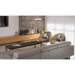 Dujinis židinys Akos Uranus XL, 12 kW, su kampiniu stiklu