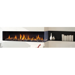 Dujinis židinys Akos Uranus XLG, 16 kW, su kampiniu stiklu