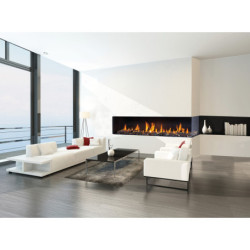 Dujinis židinys Akos Uranus XLG, 16 kW, su kampiniu stiklu