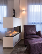 Dujinis židinys Akos Eros XL, 12 kW, trijų pusių stiklu