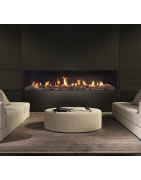 Dujinis židinys Akos Mercury XXL, 19.5 kW, tiesiu stiklu