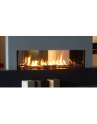 Dujinis židinys Akos Gemini M, 9.5 kW, dvipusiu stiklu