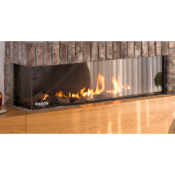 Dujinis židinys Akos Uranus XL, 12 kW, su kampiniu stiklu