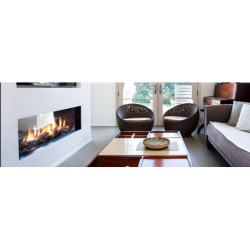 Dujinis židinys Akos Gemini XXL, 19.5 kW, dvipusiu stiklu