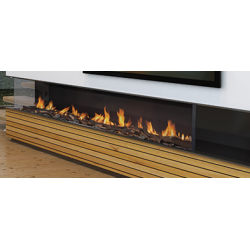 Dujinis židinys Akos Uranus XXL, 16 kW, su kampiniu stiklu