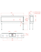 Dujinis židinys Akos Uranus XXL, 16 kW, su kampiniu stiklu