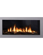 Dujinis židinys Akos Mercury M, 9.5 kW, tiesiu stiklu