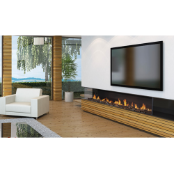 Dujinis židinys Akos Uranus XXL, 16 kW, su kampiniu stiklu