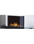 Dujinis židinys Akos Uranus M, 9.5 kW, su kampiniu stiklu