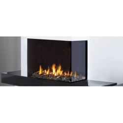 Dujinis židinys Akos Uranus M, 9.5 kW, su kampiniu stiklu