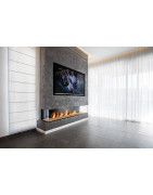 Dujinis židinys Akos Meridian XXL, 19.5 kW, trijų pusių stiklu