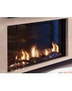 Dujinis židinys Akos NV80 F1, 9.3 kW, aukštu tiesiu stiklu