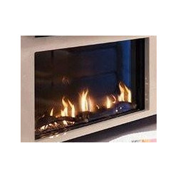 Dujinis židinys Akos NV80 F1, 9.3 kW, aukštu tiesiu stiklu