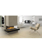 Dujinis židinys Akos Meridian M, 9.5 kW, trijų pusių stiklu