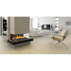 Dujinis židinys Akos Meridian M, 9.5 kW, trijų pusių stiklu