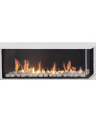 Dujinis židinys Akos Uranus L, 10 kW, su kampiniu stiklu