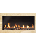 Dujinis židinys Akos NV120H F1, 10 kW, aukštu tiesiu stiklu