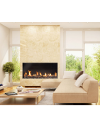 Dujinis židinys Akos NV120H F1, 10 kW, aukštu tiesiu stiklu