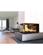 Dujinis židinys Akos Eros M, 9.5 kW, trijų pusių stiklu