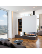 Dujinis židinys Akos Eros L, 10 kW, trijų pusių stiklu