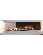 Dujinis židinys Akos Eros XLG, 16 kW, trijų pusių stiklu