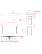 Dujinis židinys Akos NV120H F3, 10 kW, aukštu 3 pusių stiklu