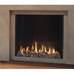 Dujinis židinys Akos SQ60, 13 kW, kvadratiniu tiesiu stiklu