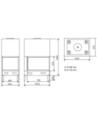 Plieninis židinio ugniakuras Axis EPI950, 10 kW