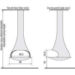 Plieninis židinys Bordelet Tatiana 997, centrinis