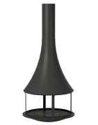 Plieninis židinys Bordelet Zelia 908, centrinis, be stiklo