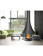 Plieninis židinys Bordelet Zelia 908, centrinis, be stiklo