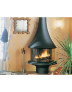 Plieninis židinys Bordelet Marina 993, sieninis, su stiklu