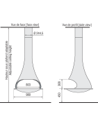 Plieninis židinys Bordelet Tatiana 997, centrinis