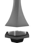 Plieninis židinys Bordelet Eolia 907, centrinis, su stiklu