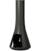 Plieninis židinys Bordelet Calista 917, sieninis, su stiklu