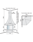 Plieninis židinys Bordelet Julietta 985, kampinis, su stiklu