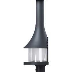 Plieninis židinys Bordelet Eva 992, sieninis, su stiklu