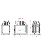 Kampinis ketinis židinio ugniakuras Invicta, dešininis, 12 kW