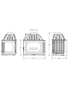 Kampinis ketinis židinio ugniakuras Invicta, kairinis, 12 kW