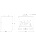 Ketinis židinio ugniakuras Invicta 600 Turbo, su ventiliatoriumi