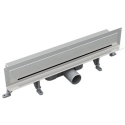 Sieninis dušo latakas Vogi ABS, su satino grotelėmis, 500 mm