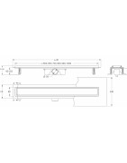 Dušo latakas Vogi ABS DUO Premium, auksinis, 600 mm